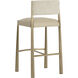 Bayard 40.5 inch Antique Brass / Napa Beige / Santa Cruz Oatmeal Barstool